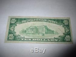 10 1929 $ Atglen Pennsylvania Pa National Monnaie Billet De Banque Bill Ch. # 7056 Fine