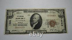 $10 1929 Augusta Georgia Ga National Currency Bank Note Bill Charter #1860 Vf