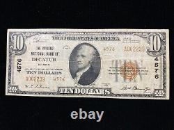 10 1929 Banque Nationale Note Decatur IL Bill Devise Rare # 4576