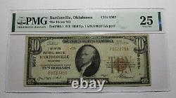 10 $ 1929 Bartlesville Oklahoma Ok National Currency Bank Note Bill Ch #9567 Vf25
