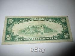 10 $ 1929 Bartlesville Oklahoma Ok Note De La Banque Nationale De Billets Bill! Ch. # 6258 Vf