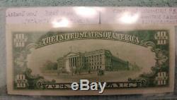 10 $ 1929 Bentleyville Pennsylvania Pa Banque Nationale Monnaie Notez Le Projet De Loi # 9058