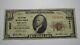 10 $ 1929 Big Run Pennsylvania Pa Banque Nationale Monnaie Note Bill Ch. # 5667 Fin