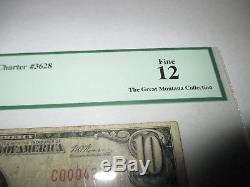 10 $ 1929 Billet De Banque En Monnaie Nationale Auburn Nebraska Ne - Bill Ch. # 3628 Pcgs Fin