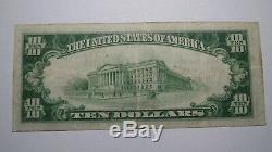 10 $ 1929 Billet De Banque En Monnaie Nationale Du Ks Kansas La Kansas Ch. # 7226 Vf