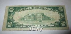 10 $ 1929 Billet De Banque En Monnaie Nationale Oklahoma Oklahoma Ok Bill N ° 5091