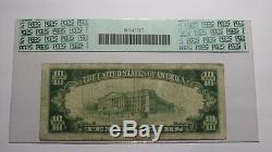 10 $ 1929 Billet De Banque En Monnaie Nationale Racine Wisconsin Wi Bill Ch. # 457 Fine Pcgs