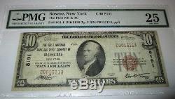 10 $ 1929 Billet De Banque En Monnaie Nationale Roscoe New York Ny # 8191 Vf Pmg