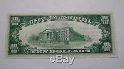 10 $ 1929 Billet De Banque National De La Devise Nationale D'easthampton Massachusetts Ma Bill No 428 Au +