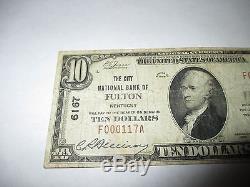 10 $ 1929 Billet De Banque National En Devise Fulton Kentucky Ky Bill Ch. # 6167 Amende