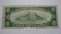 10 $ 1929 Billet De Banque National En Devise Sharon Pennsylvanie Pa Bill Ch. # 8764 Vf