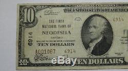 10 $ 1929 Billet De Banque National En Monnaie Du Ks Neodesha Kansas Ks Bill Ch. # 6914 Vf Rare