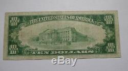 10 $ 1929 Billet De Banque National En Monnaie Du Ks Neodesha Kansas Ks Bill Ch. # 6914 Vf Rare