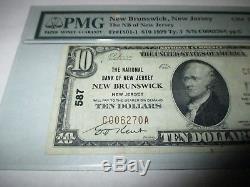 10 $ 1929 Billet De Banque National En Monnaie Du New Jersey Nj Du New Jersey Bill # 587 Vf35