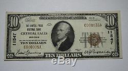 10 $ 1929 Billet De Banque National En Monnaie Nationale Du Michigan À Crystal Falls, Projet De Loi N ° 11547 Vf ++