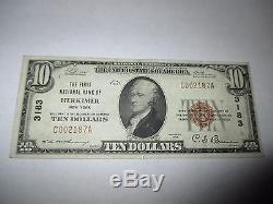 10 $ 1929 Billet De Billets De Banque En Monnaie Nationale Herkimer New York Ny! # 3183 Xf