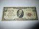 10 $ 1929 Billet De Billets De Banque Nationale De Monnaie Nationale Lowell Massachusetts Ma! Ch # 6077 Fine