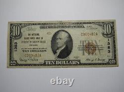 $10 1929 Billet de la Banque Nationale de Proctorsville Vermont VT Ch #1383 BIEN.