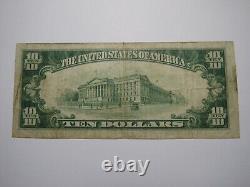 $10 1929 Billet de la Banque Nationale de Proctorsville Vermont VT Ch #1383 BIEN.