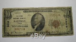 10 $ 1929 Billets De Banque De La Monnaie Nationale Kaufman Texas Tx - Bill Ch. # 3836 Rare