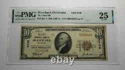 10 1929 Blanchard Oklahoma Ok Monnaie Nationale Banque Note Bill #8702 Vf25 Pmg