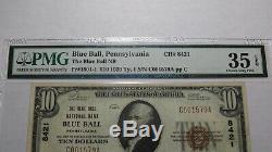10 $ 1929 Blue Ball Pennsylvania Pa Banque Nationale Monnaie Notez Le Projet De Loi # 8421 Vf35