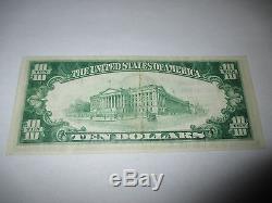 $ 10 1929 Bridgeport Connecticut Ct Note De La Banque Nationale Bill! # 335 Xf
