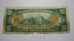 10 $ 1929 Burlington Kansas Ks Banque Nationale Monnaie Note Bill Ch. # 3170 Rare