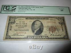 10 1929 $ Burr Oak Michigan MI Banque De Billets De Banque Nationale Note! Ch. # 9497 Pcgs