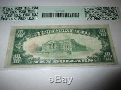 10 $ 1929 Calumet Michigan MI Banque De Monnaie Nationale Note Bill Ch. # 3457 Vf20