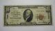 $10 1929 Cambridge Minnesota Mn Monnaie Nationale Banque Note Bill Ch. #7428 Fine
