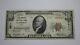 10 $ 1929 Camden Maine Me Monnaie Nationale Banque Bill Charte #2311 Vf++