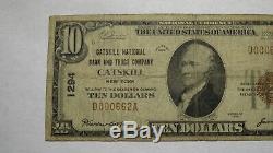 10 $ 1929 Catskill New York, Ny Banque Nationale Monnaie Note Bill Ch. # 1294 Rare