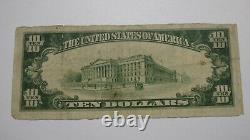 10 $ 1929 Cedar Rapids Iowa Ia Banque Nationale Monnaie Note Bill! Ch. # 2511 Rare