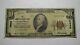 10 $ 1929 Charlotte En Caroline Du Nord Nc Banque Nationale Monnaie Note Bill! Ch. # 5055