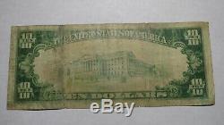 10 $ 1929 Charlotte En Caroline Du Nord Nc Banque Nationale Monnaie Note Bill! Ch. # 5055