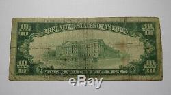 10 $ 1929 Charlottesville Virginia Va Banque Nationale Monnaie Note Bill! Ch. # 2594