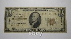 $10 1929 Charlottesville Virginia Va Monnaie Nationale Note De La Banque Bill #2594 Fine
