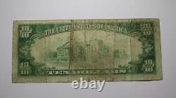 $10 1929 Chillicothe Ohio Oh National Monnaie Banque Note Bill Ch #128 Fine