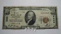 $10 1929 Clinton Iowa Ia National Currency Bank Note Bill Ch. #2469 Rare Vf