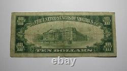 10 1929 Clintonville Wisconsin Wi Monnaie Nationale Banque Note Bill Ch. Numéro 6273