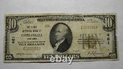 $10 1929 Cobleskill New York Ny National Currency Bank Note Bill Ch. #461 Rare
