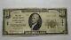 $10 1929 Cobleskill New York Ny National Currency Bank Note Bill Ch. #461 Rare