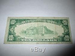 $ 10 1929 Colfax Washington Wa Banque Nationale De Billets De Banque Note! Ch. # 10511 Fine