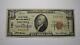 10 $ 1929 Columbus Ohio Oh Monnaie Nationale Banque Bill Charte #7621