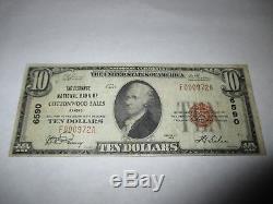 10 $ 1929 Cottonwood Falls Kansas Ks Banque Nationale De Billets De Banque Note! # 6590 Vf