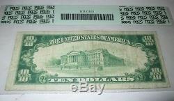 10 $ 1929 Crete Nebraska Ne Banque Nationale Monnaie Note Bill Ch. # 9731 Vf Pcgs
