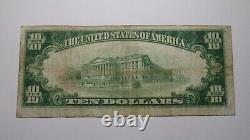 $10 1929 Cynthiana Kentucky Ky Monnaie Nationale Banque Bill Charte #1900 Vf