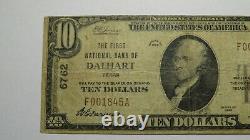 10 $ 1929 Dalhart Texas Tx Monnaie Nationale Banque Note Bill Charte #6762 Rare