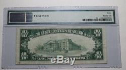 10 $ 1929 Delavan Illinois IL Banque Nationale Monnaie Note Bill! Ch. # 3781 Vf30